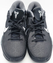 Kobe Bryant Autographed Black/Grey 2011-12 Nike Kobe VII Shoes Los Angeles Lakers (Dual Signed) Size 14 #4/8 Panini Holo #PA16640