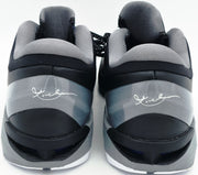 Kobe Bryant Autographed Black/Grey 2011-12 Nike Kobe VII Shoes Los Angeles Lakers (Dual Signed) Size 14 #4/8 Panini Holo #PA16640