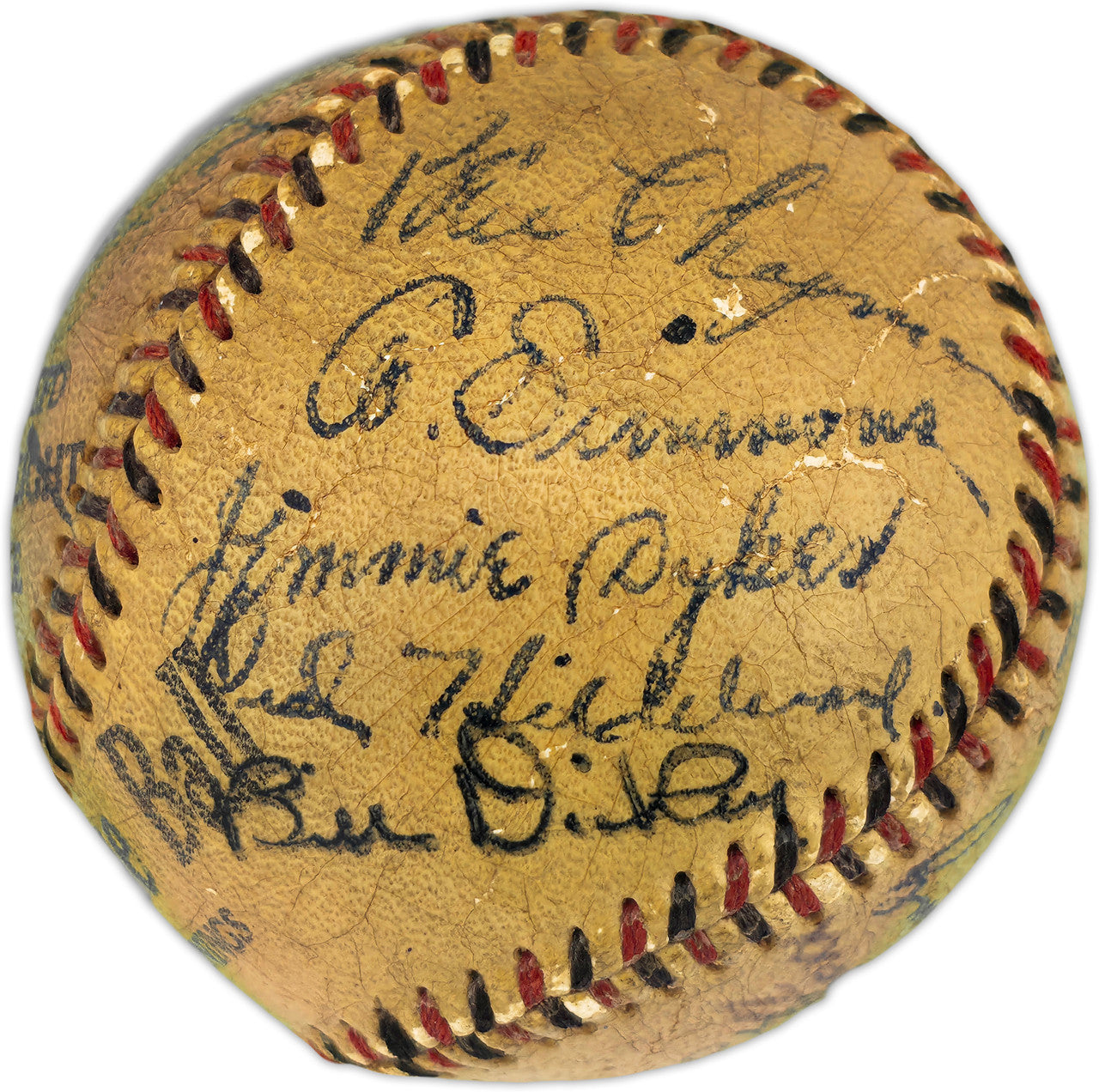 1933 American League 1st All Star Team Autographed Official League Baseball With 18 Signatures Including Babe Ruth & Lou Gehrig PSA/DNA #AR04182