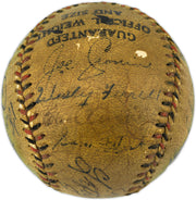 1933 American League 1st All Star Team Autographed Official League Baseball With 18 Signatures Including Babe Ruth & Lou Gehrig PSA/DNA #AR04182