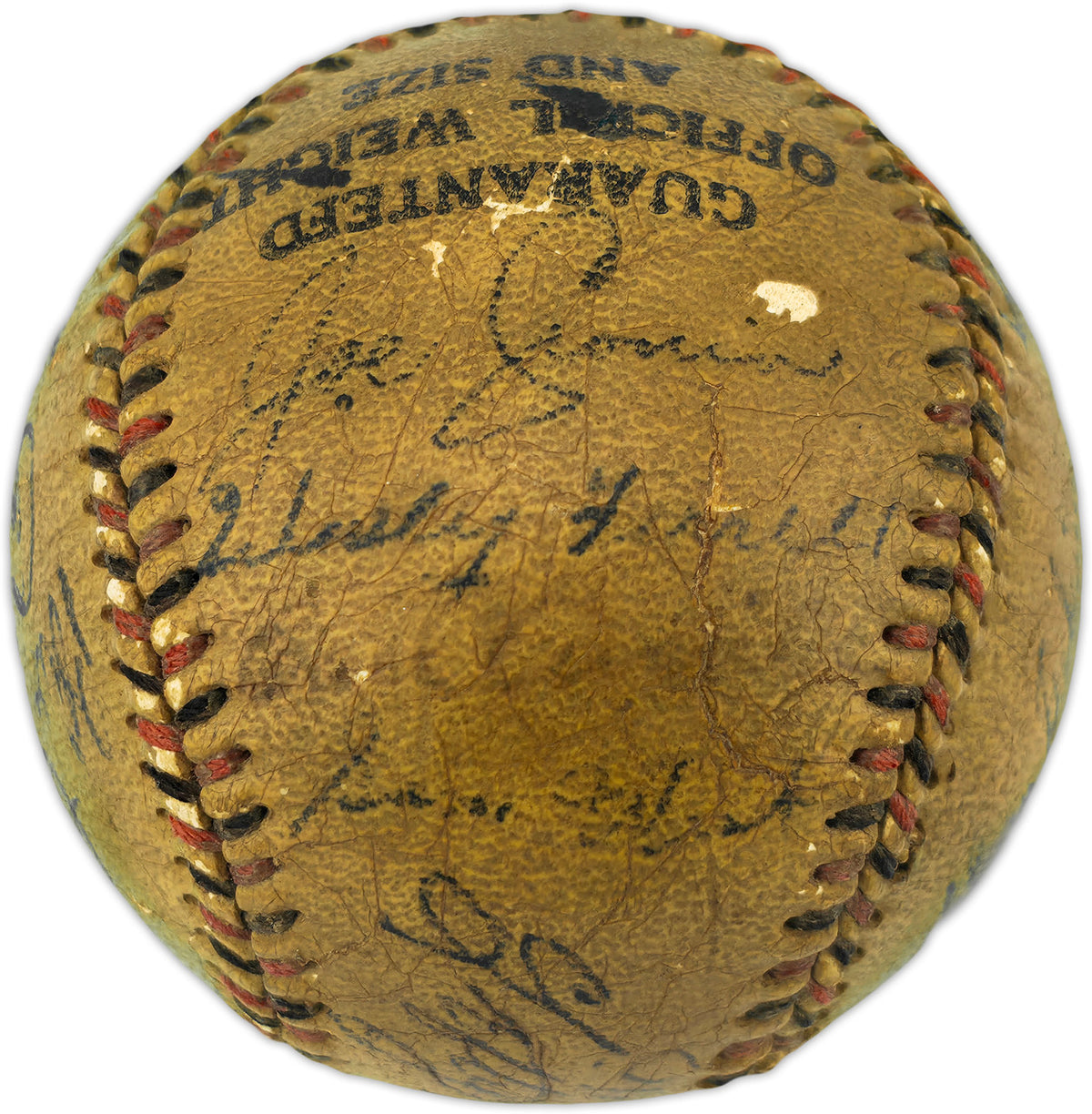 1933 American League 1st All Star Team Autographed Official League Baseball With 18 Signatures Including Babe Ruth & Lou Gehrig PSA/DNA #AR04182