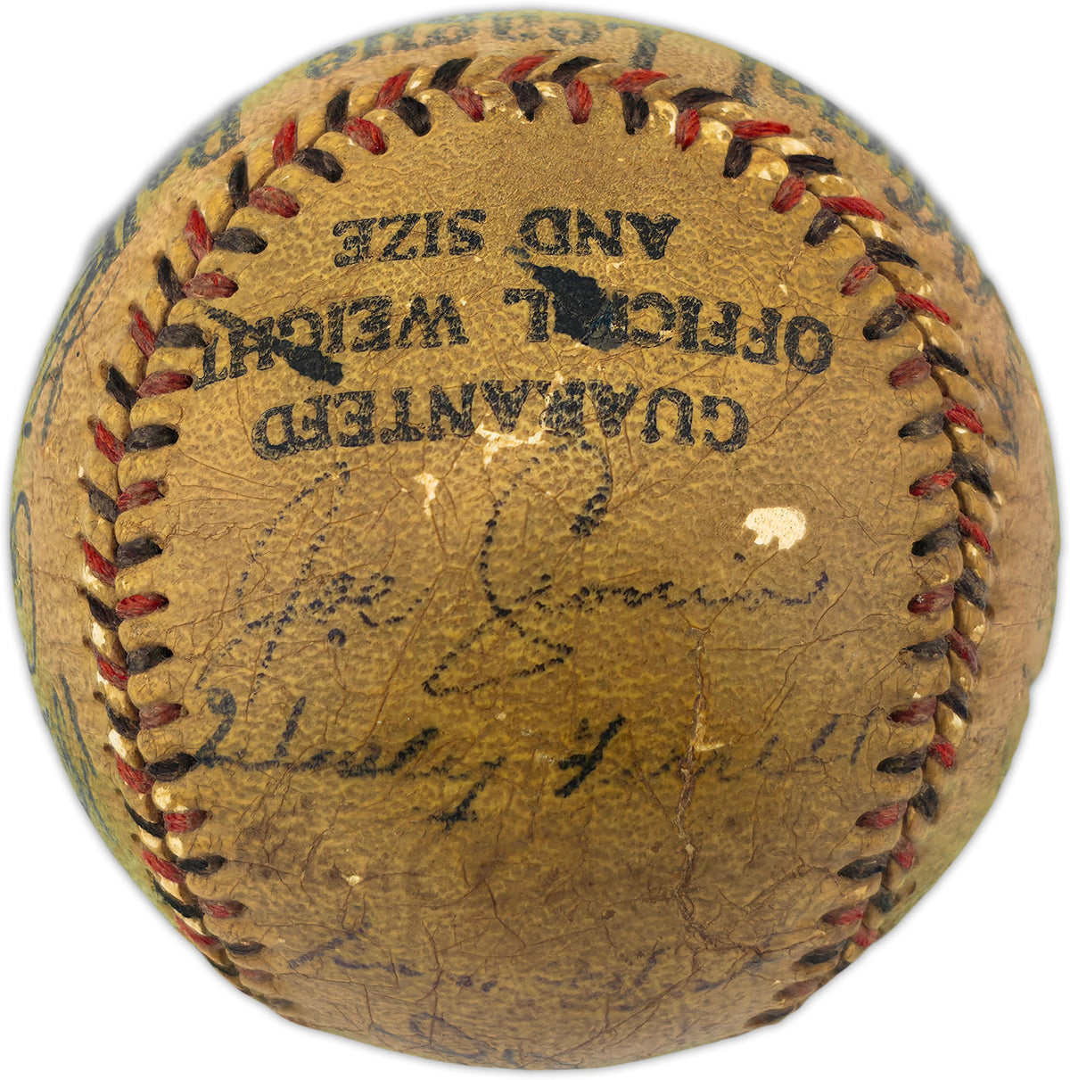 1933 American League 1st All Star Team Autographed Official League Baseball With 18 Signatures Including Babe Ruth & Lou Gehrig PSA/DNA #AR04182