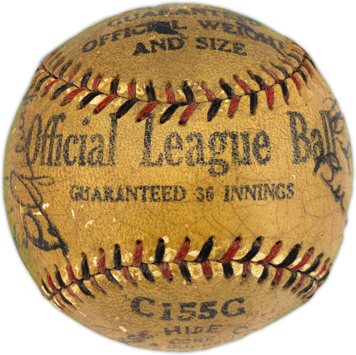 1933 American League 1st All Star Team Autographed Official League Baseball With 18 Signatures Including Babe Ruth & Lou Gehrig PSA/DNA #AR04182