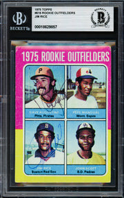 Jim Rice & Dave Augustine Autographed 1975 Topps Rookie Card #616 Beckett BAS #18629857