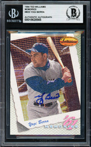 Yogi Berra Autographed 1994 Ted Williams Card #M25 New York Yankees Beckett BAS #18628565