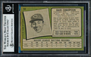 Dave Concepcion Autographed 1971 Topps Rookie Card #14 Cincinnati Reds Beckett BAS #18628620