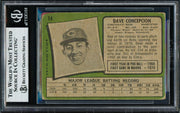 Dave Concepcion Autographed 1971 Topps Rookie Card #14 Cincinnati Reds Beckett BAS #18628621