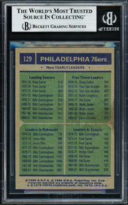 Billy Cunningham Autographed 1975-76 Topps Card #129 Philadelphia 76ers Beckett BAS #18628645