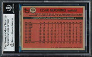 Cesar Geronimo Autographed 1981 Topps Traded Card #766 Kansas City Royals Beckett BAS #18628700