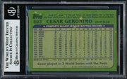 Cesar Geronimo Autographed 1982 Topps Card #693 Kansas City Royals Beckett BAS #18628710