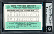 Cesar Geronimo Autographed 1984 Donruss Card #252 Kansas City Royals Beckett BAS #18628739
