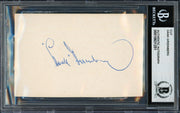 Hank Greenberg Autographed 2.5x3.5 Card Detroit Tigers Beckett BAS #18631251