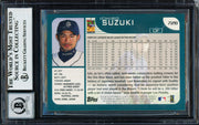Ichiro Suzuki Autographed 2001 Topps Rookie Card #726 Seattle Mariners Auto Grade Gem Mint 10 Beckett BAS #13604788