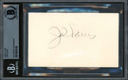 Joe Louis Autographed 3x5 Index Card Beckett BAS #18630158