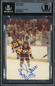Greg Tebbutt Autographed 3.5x5 Photo Boston Bruins Beckett BAS #18630747