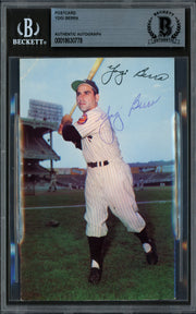 Yogi Berra Autographed 1953-55 Dormand 3.5x5.5 Postcard New York Yankees Beckett BAS #18630778