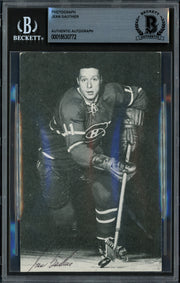 Jean Gauthier Autographed 3.5x5.5 Postcard Montreal Canadiens Beckett BAS #18630772