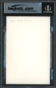 Jean Gauthier Autographed 3.5x5.5 Postcard Montreal Canadiens Beckett BAS #18630772