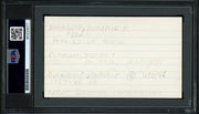 Joe, Vince, & Dom DiMaggio Brothers Autographed 3x5 Index Card PSA/DNA #85420077