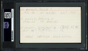 Joe, Vince, & Dom DiMaggio Brothers Autographed 3x5 Index Card PSA/DNA #85420078