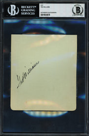 Ted Williams Autographed 4.5x5 Album Page Boston Red Sox Vintage Signature Beckett BAS #18630678