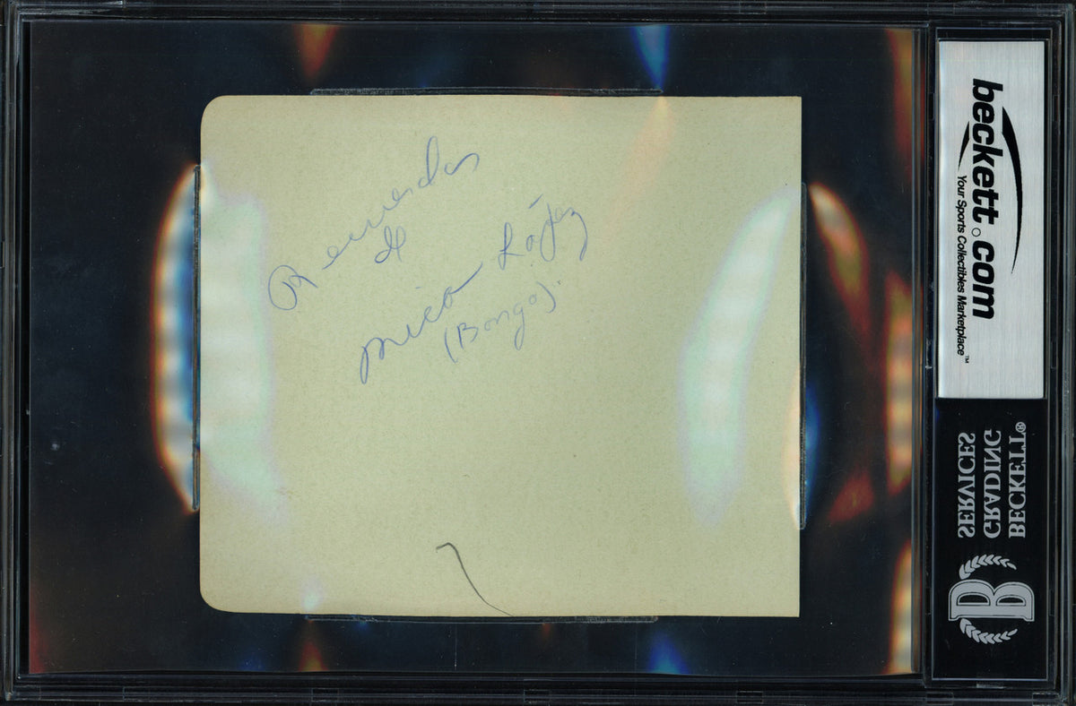 Ted Williams Autographed 4.5x5 Album Page Boston Red Sox Vintage Signature Beckett BAS #18630678
