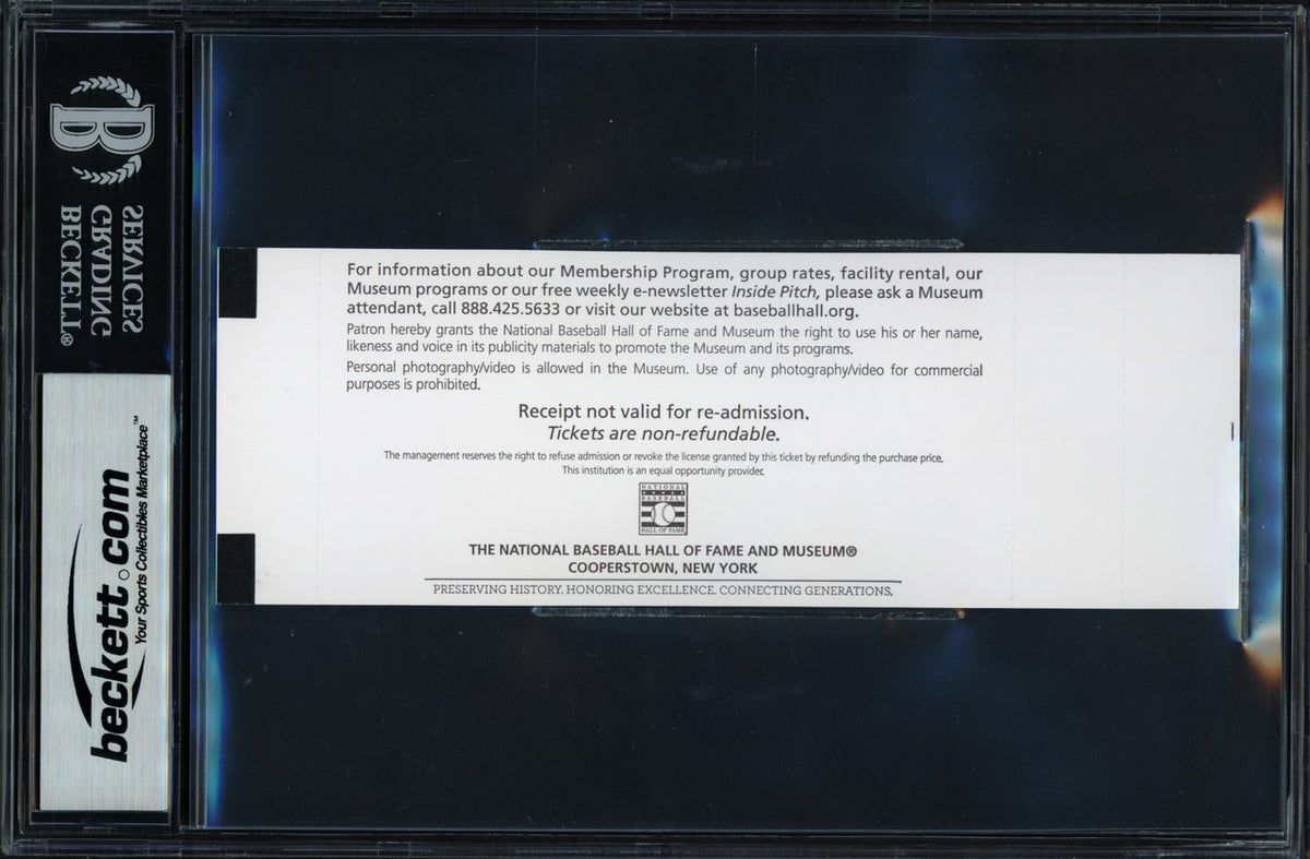 Ken Griffey Jr. Autographed 2016 Hall of Fame Induction Ticket Seattle Mariners Beckett BAS #18631118