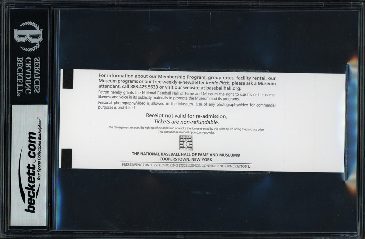 Ken Griffey Jr. Autographed 2016 Hall of Fame Induction Ticket Seattle Mariners Beckett BAS #18631117
