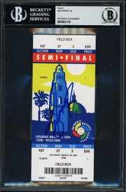 Ken Griffey Jr. Autographed 2006 WBC Semi-Final Ticket Seattle Mariners Beckett BAS #18631116