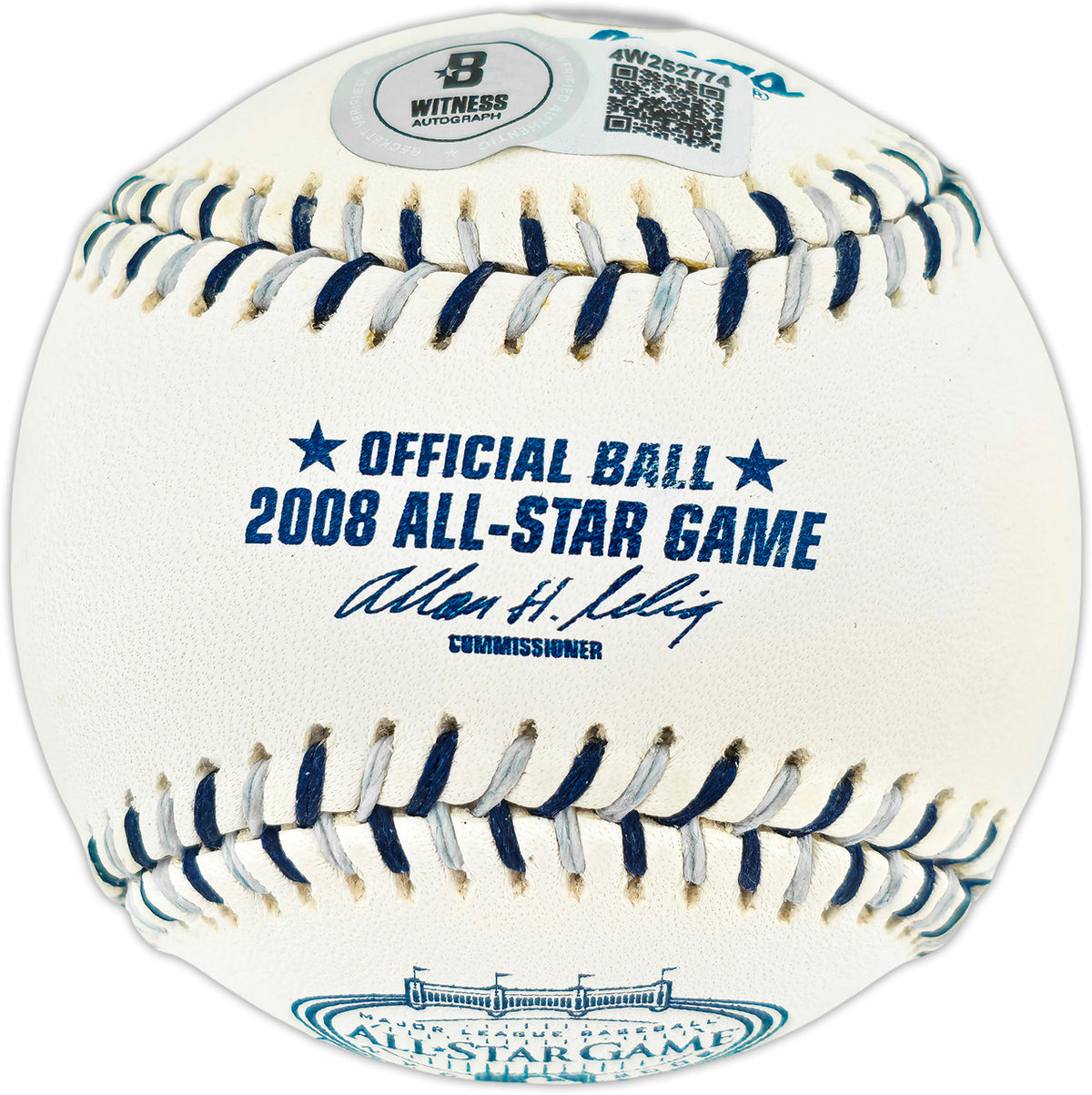 Ichiro Suzuki Autographed Official 2008 All Star Game Logo Baseball Seattle Mariners Beckett BAS Witness #4W252774