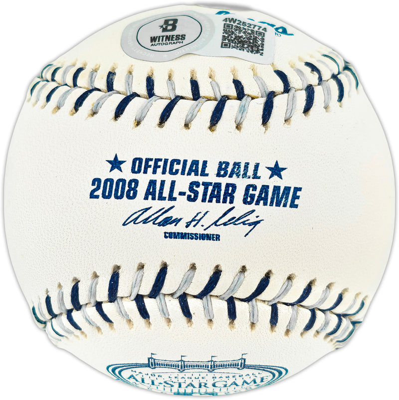 Ichiro Suzuki Autographed Official 2008 All Star Game Logo Baseball Seattle Mariners Beckett BAS Witness #4W252774