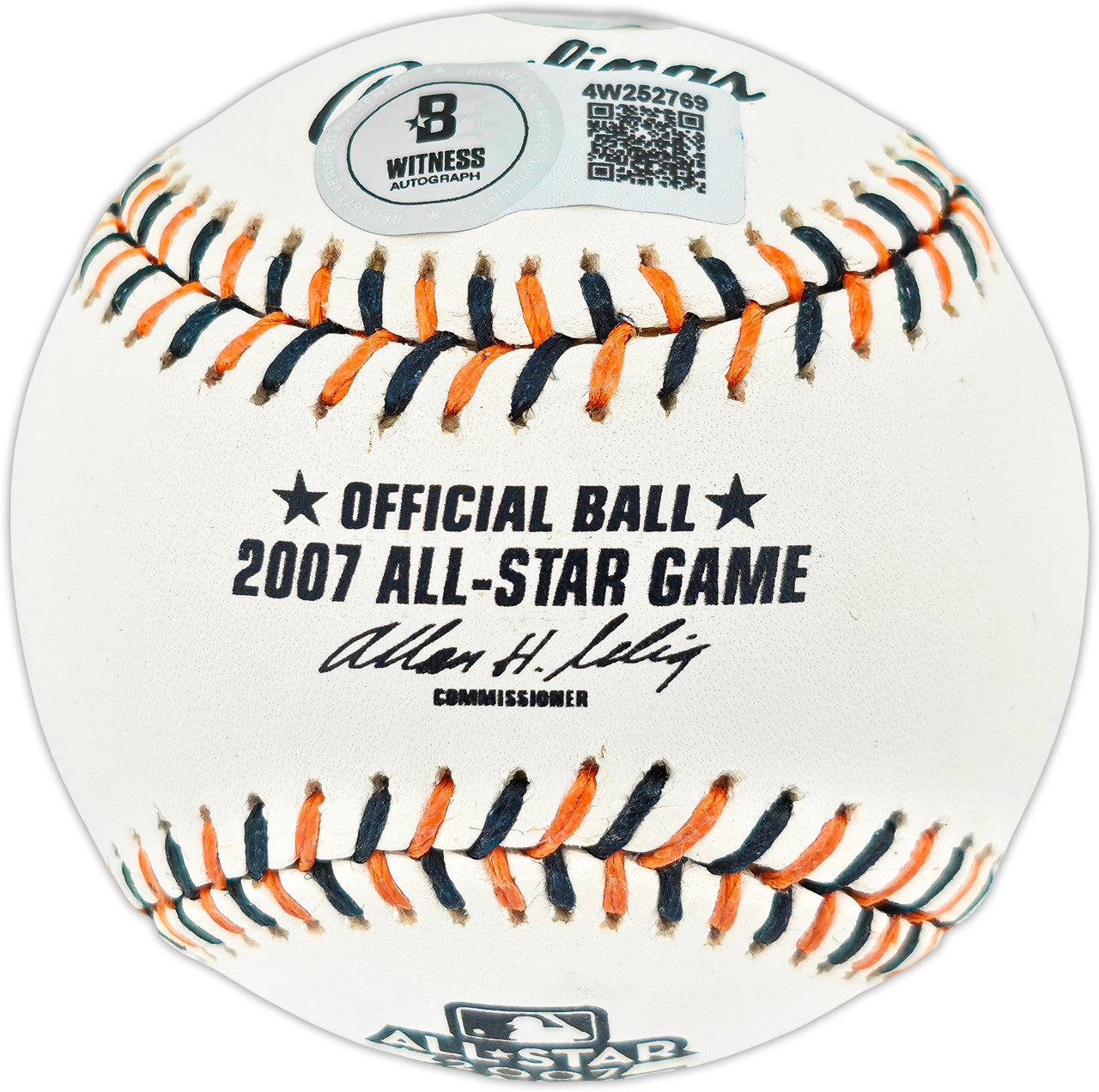 Ichiro Suzuki Autographed Official 2007 All Star Game Logo Baseball Seattle Mariners Beckett BAS Witness #4W252769