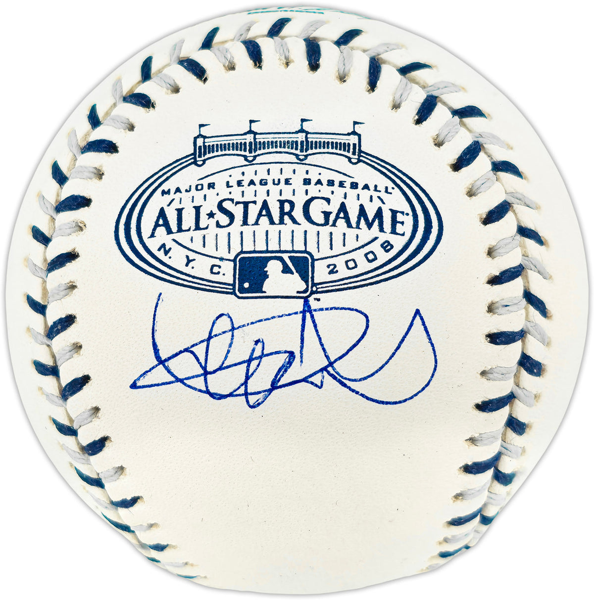 Ichiro Suzuki Autographed Official 2008 All Star Game Logo Baseball Seattle Mariners Beckett BAS Witness #4W252770