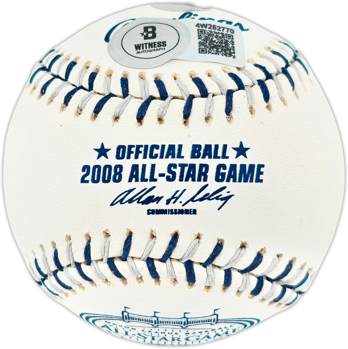 Ichiro Suzuki Autographed Official 2008 All Star Game Logo Baseball Seattle Mariners Beckett BAS Witness #4W252770