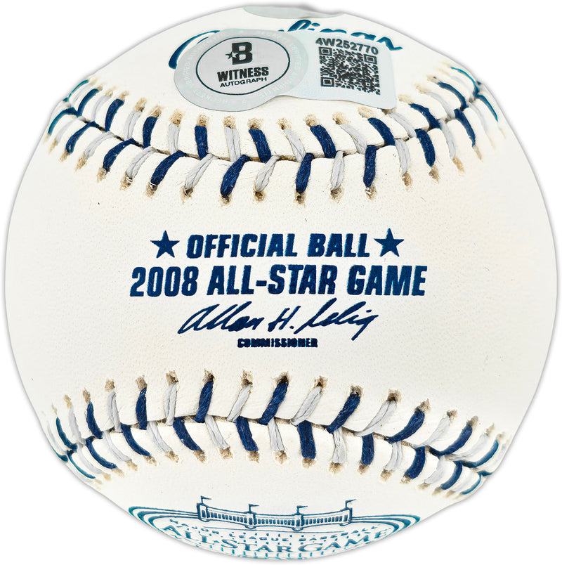 Ichiro Suzuki Autographed Official 2008 All Star Game Logo Baseball Seattle Mariners Beckett BAS Witness #4W252770
