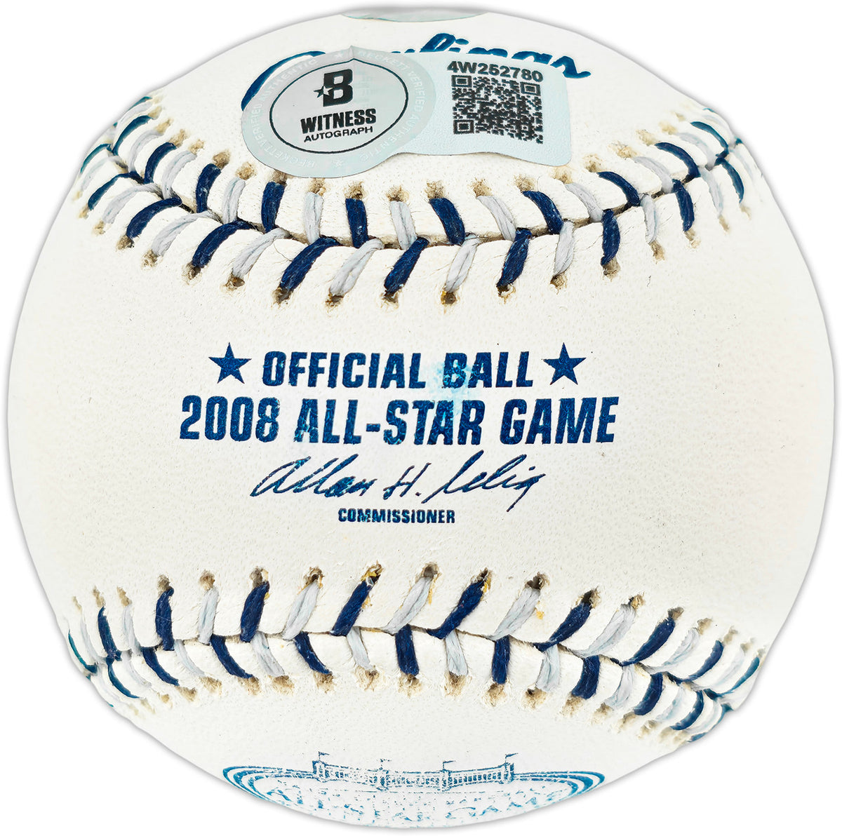 Ichiro Suzuki Autographed Official 2008 All Star Game Logo Baseball Seattle Mariners Beckett BAS Witness #4W252780