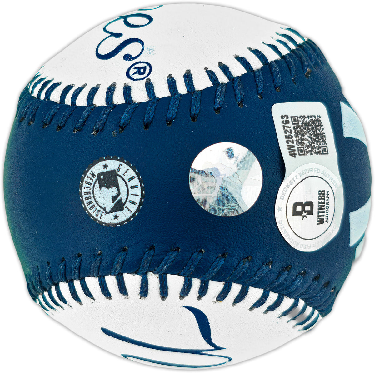Ichiro Suzuki Autographed Official New York Yankees Logo Baseball Seattle Mariners Beckett BAS Witness #4W252763