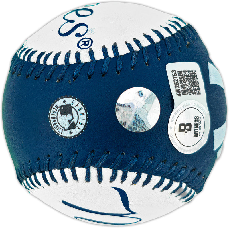 Ichiro Suzuki Autographed Official New York Yankees Logo Baseball Seattle Mariners Beckett BAS Witness #4W252763