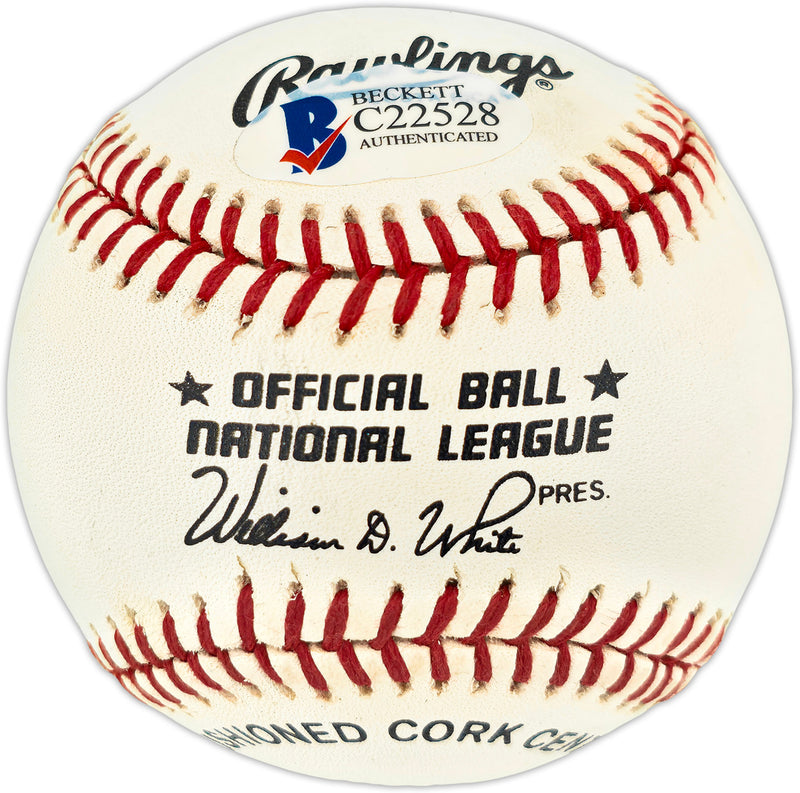Rennie Stennett Autographed Official NL Baseball Pittsburgh Pirates Beckett BAS #C22528