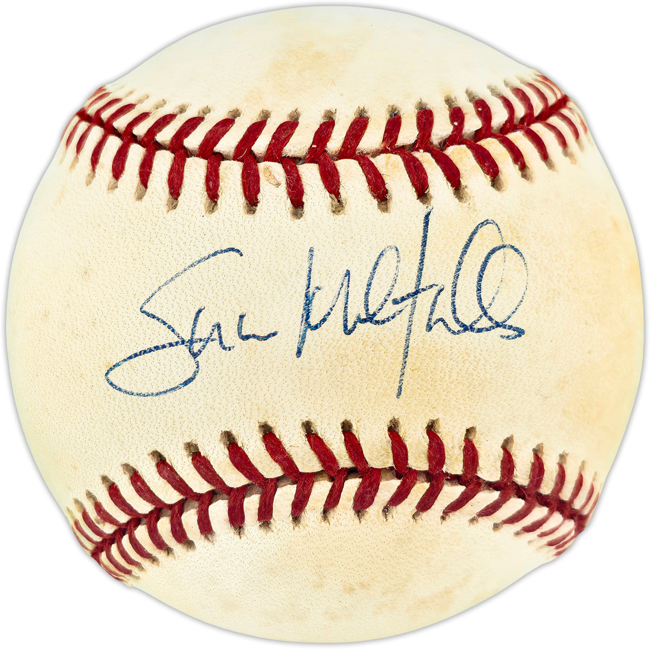 Sam Militello Autographed Official AL Baseball New York Yankees SKU #257420