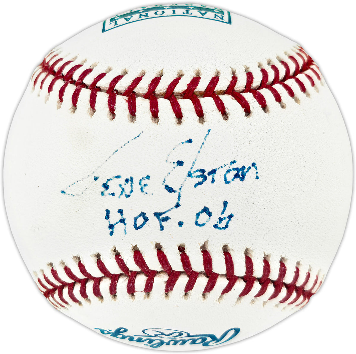 Gene Elston Autographed Official MLB Baseball Houston Astros "HOF 06" JSA #JI32600