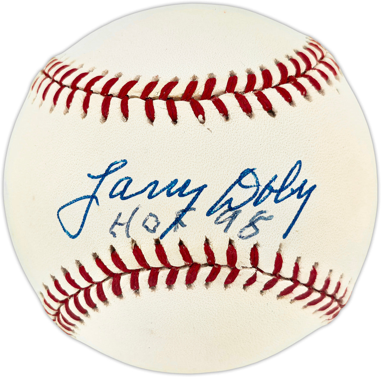 Larry Doby Autographed Official AL Baseball Cleveland Indians "HOF 98" JSA #G05550