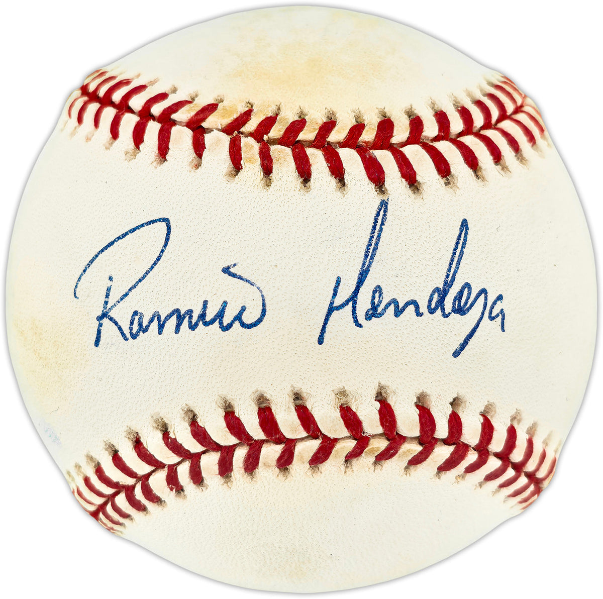 Ramiro Mendoza Autographed Official AL Baseball New York Yankees SKU #257445