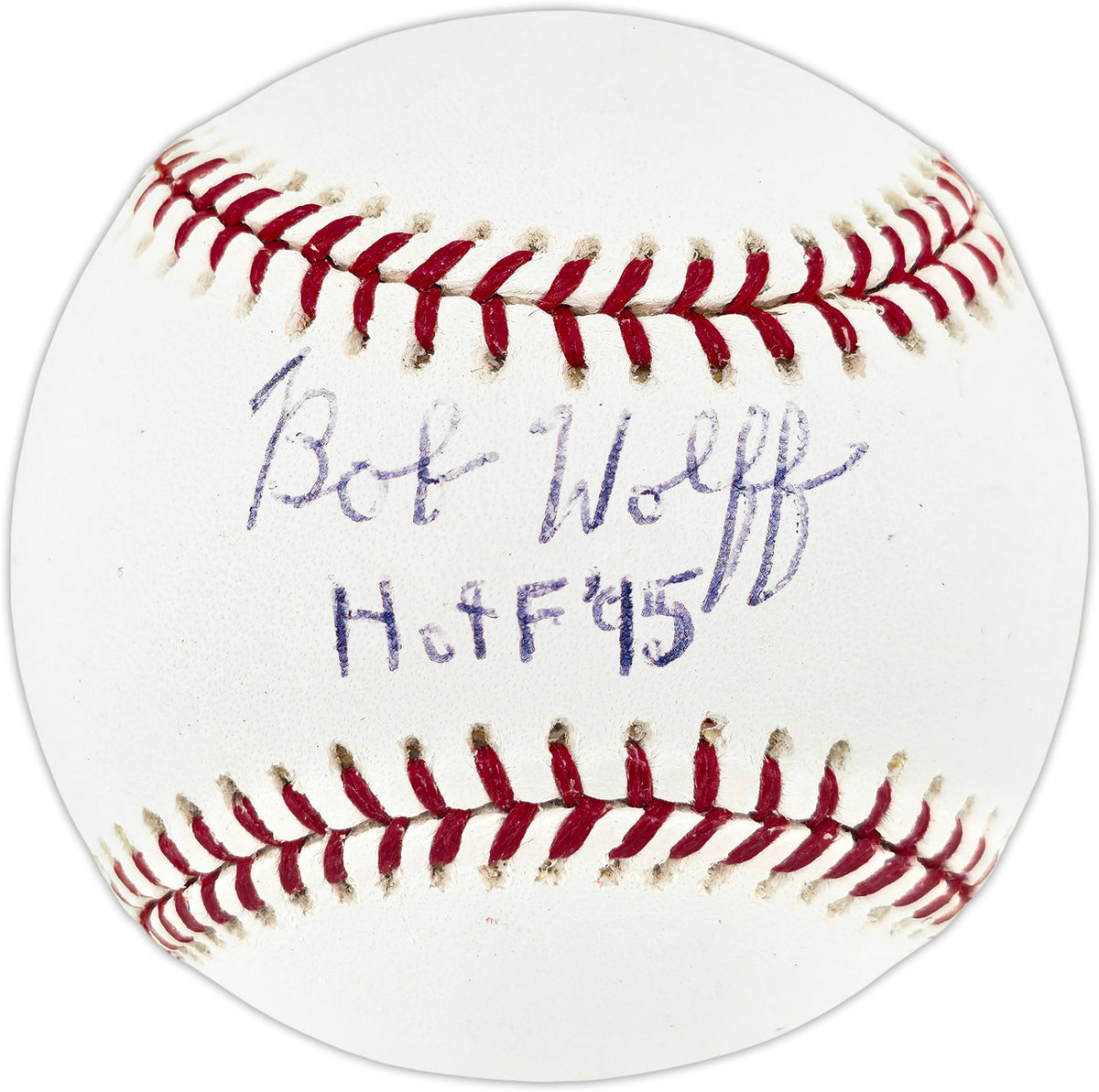 Bob Wolff Autographed Official MLB Baseball Washington Senators "HOF 95" JSA #H10002