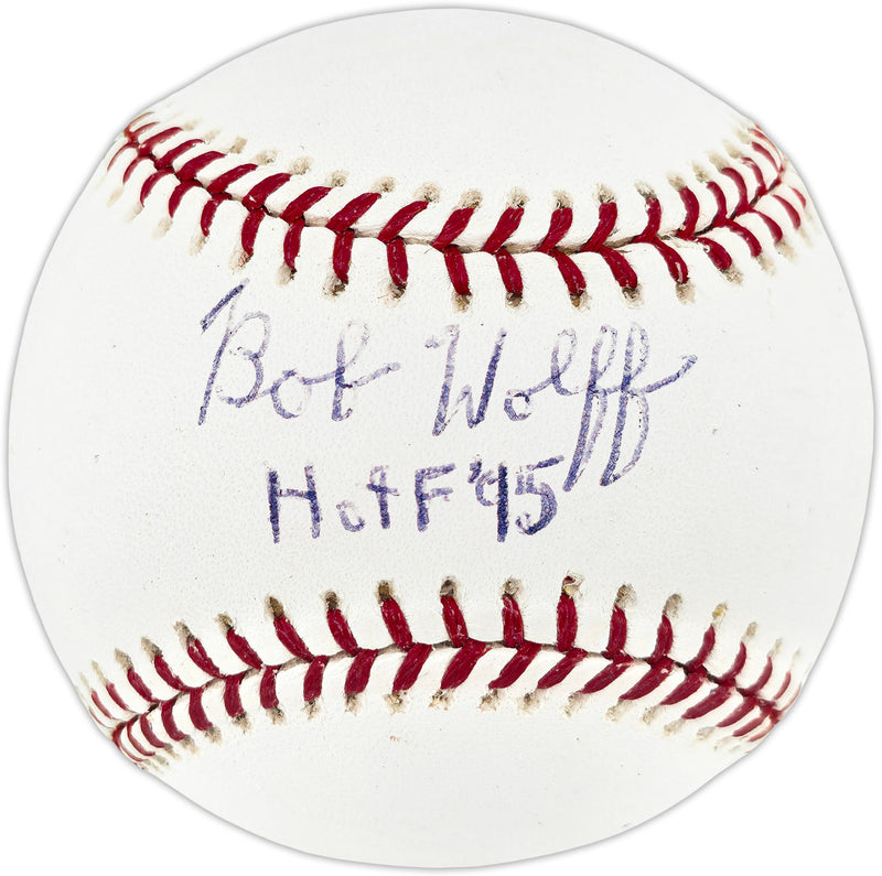 Bob Wolff Autographed Official MLB Baseball Washington Senators "HOF 95" JSA #H10002