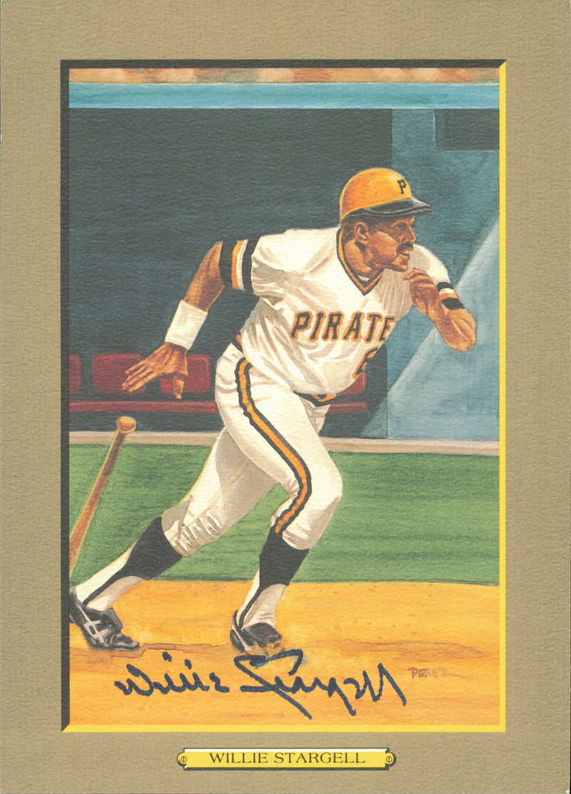 Willie Stargell Autographed Perez Steele Great Moments Postcard Pittsburgh Pirates SKU #257244