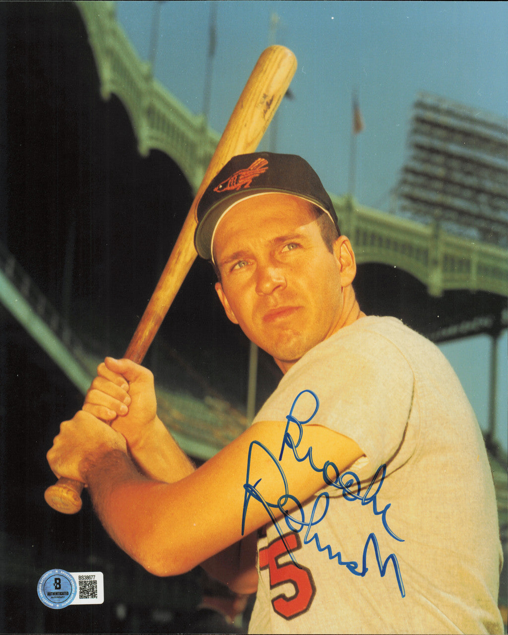 Brooks Robinson Autographed 8x10 Photo Baltimore Orioles Beckett BAS #BS38677