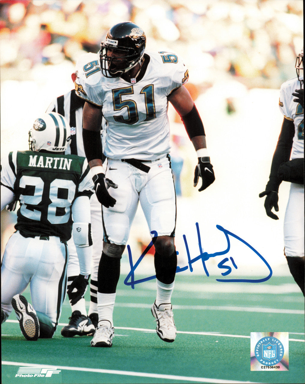 Kevin Hardy Autographed 8x10 Photo Jacksonville Jaguars SKU #257308