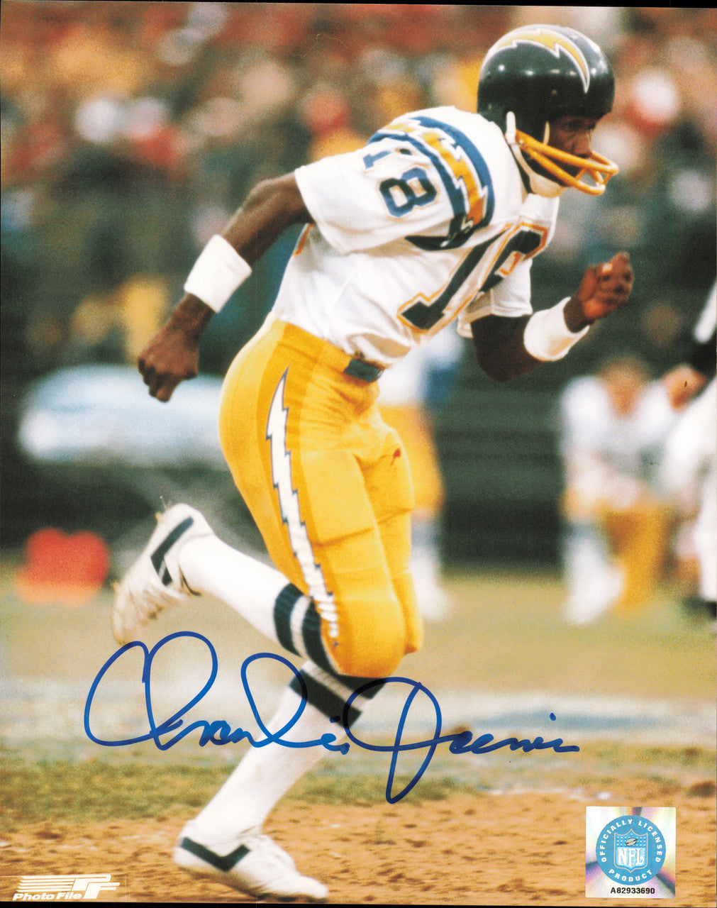 Charlie Joiner Autographed 8x10 Photo San Diego Chargers SKU #257314