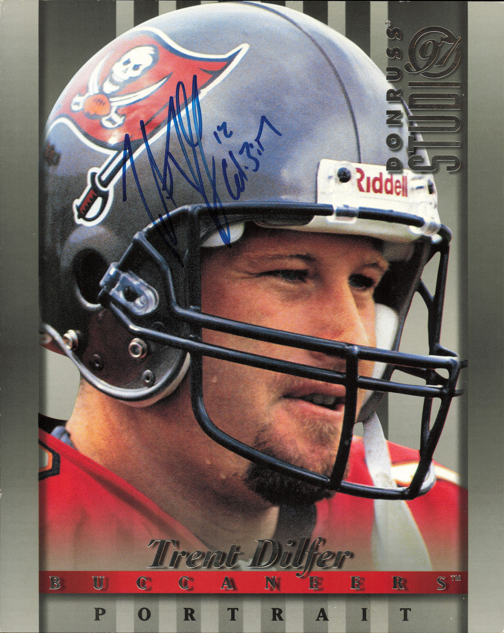Trent Dilfer Autographed 1997 Donruss Studio Card #7 Tampa Bay Buccaneers SKU #257317